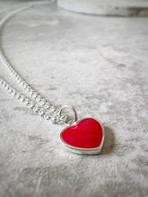 Load image into Gallery viewer, Red Heart Sterling Silver Necklace