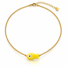 Load image into Gallery viewer, Enamelled Fish Gold Chain Necklace - 11 colours