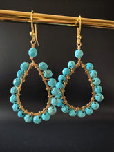 Load image into Gallery viewer, Gemstone Midi teardrop earrings