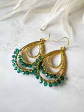 Load image into Gallery viewer, Ibiza teardrop double row beaded earrings