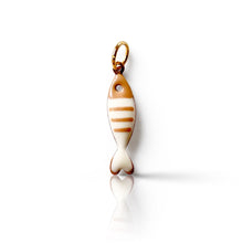 Load image into Gallery viewer, Mini colourful stripy fish charm - 14 colours