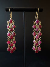 Load image into Gallery viewer, Ilaa Chandelier 13 gem cascading Earrings