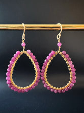Load image into Gallery viewer, Gemstone Maxi teardrop earrings