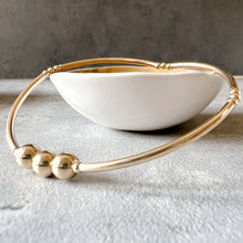 Load image into Gallery viewer, Gold Filled Simplicity 3 Ball Bracelet