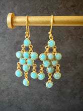 Load image into Gallery viewer, Inika Chandelier 10 gem cascading Earrings