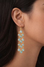 Load image into Gallery viewer, Ilaa Chandelier 13 gem cascading Earrings