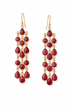 Load image into Gallery viewer, Ilaa Chandelier 13 gem cascading Earrings
