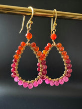 Load image into Gallery viewer, Gemstone Midi teardrop earrings