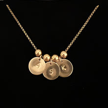 Load image into Gallery viewer, Personalised Disc Bead Pendant Necklace