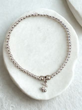 Load image into Gallery viewer, Sterling Silver/Gold Vermeil bead bracelet with Cherry Charm