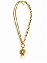 Load image into Gallery viewer, Crystal Charm Stainless Steel double row necklace