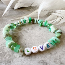 Load image into Gallery viewer, Semi Precious Crystal Chip Affirmation Bracelets