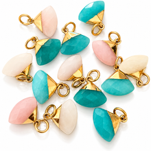 Load image into Gallery viewer, Jade natural stone pendant charms