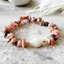Load image into Gallery viewer, Semi Precious Crystal Chip Affirmation Bracelets