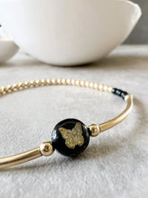 Load image into Gallery viewer, Gold Filled Bracelet with Glass Butterfly bead