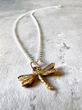 Load image into Gallery viewer, Dragonfly Sterling Silver Necklace