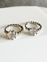 Load image into Gallery viewer, Crystal Large Gem Beaded Huggie Hoop Earrings