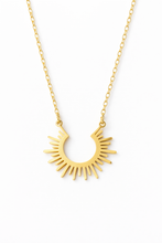 Load image into Gallery viewer, Sunburst Gold & Silver Stainless Steel Necklace