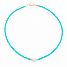 Load image into Gallery viewer, Colourful Freshwater Pearl Beaded 16” Choker Necklace