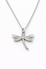 Load image into Gallery viewer, Dragonfly Sterling Silver Necklace