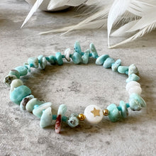 Load image into Gallery viewer, Semi Precious Crystal Chip Affirmation Bracelets