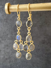 Load image into Gallery viewer, Ira Chandelier 5 gem cascading Earrings