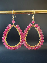 Load image into Gallery viewer, Gemstone Maxi teardrop earrings