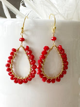 Load image into Gallery viewer, Gemstone Midi teardrop earrings