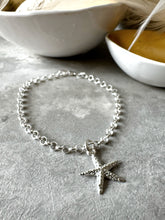 Load image into Gallery viewer, Sterling Silver Starfish Chain Bracelet