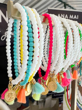 Load image into Gallery viewer, Neon Mini Tassel Bead Bracelet