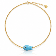 Load image into Gallery viewer, Enamelled Fish Gold Chain Necklace - 11 colours