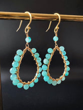 Load image into Gallery viewer, Gemstone Midi teardrop earrings