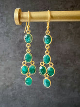 Load image into Gallery viewer, Ira Chandelier 5 gem cascading Earrings
