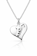 Load image into Gallery viewer, Sterling Silver “Key to my Heart” Necklace