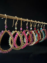 Load image into Gallery viewer, Gemstone Maxi teardrop earrings