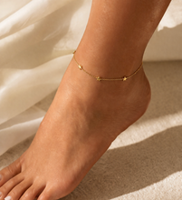 Load image into Gallery viewer, Dainty multi star gold anklet