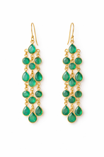 Load image into Gallery viewer, Ilaa Chandelier 13 gem cascading Earrings