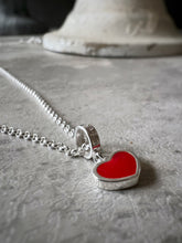 Load image into Gallery viewer, Red Heart Sterling Silver Necklace