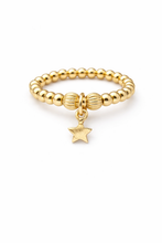 Load image into Gallery viewer, Mini Star Charm Bead Stretch Ring