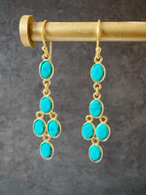 Load image into Gallery viewer, Ira Chandelier 5 gem cascading Earrings