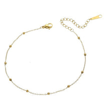 Load image into Gallery viewer, Dainty satellite chain gold anklet