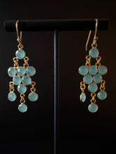 Load image into Gallery viewer, Inika Chandelier 10 gem cascading Earrings