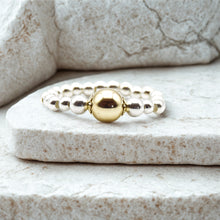 Load image into Gallery viewer, 6mm Gold Ball Beaded Stretch Ring