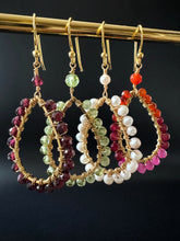 Load image into Gallery viewer, Gemstone Midi teardrop earrings