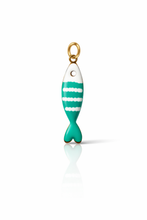 Load image into Gallery viewer, Mini colourful stripy fish charm - 14 colours