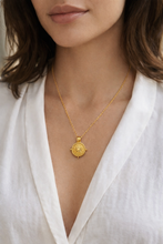 Load image into Gallery viewer, Sun Compass Gold Plated Stainless Steel necklace