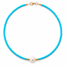 Load image into Gallery viewer, Colourful Freshwater Pearl Beaded 16” Choker Necklace