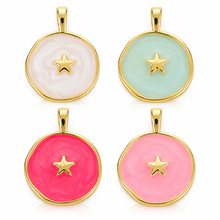 Load image into Gallery viewer, Star Enamel Pendant Necklace - 4 colours