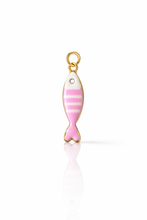 Load image into Gallery viewer, Mini colourful stripy fish charm - 14 colours