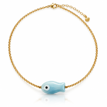 Load image into Gallery viewer, Enamelled Fish Gold Chain Necklace - 11 colours
